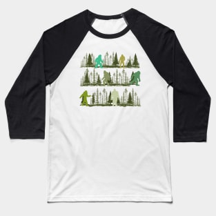 Bigfoot out in the Forest Baseball T-Shirt